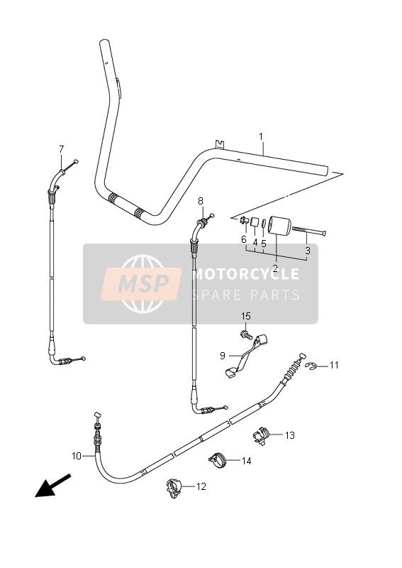 Suzuki AN650A BURGMAN EXECUTIVE 2011 Handlebar (AN650A E19) for a 2011 Suzuki AN650A BURGMAN EXECUTIVE